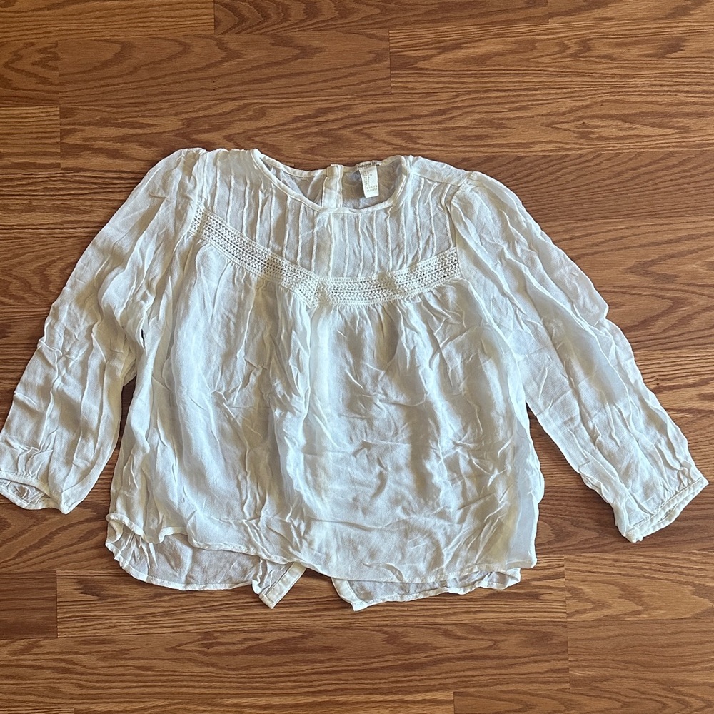 Forever 21 Cream Textured Top